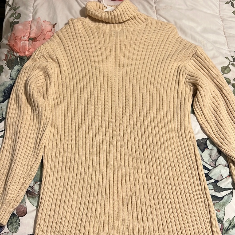 Tan sweater dress